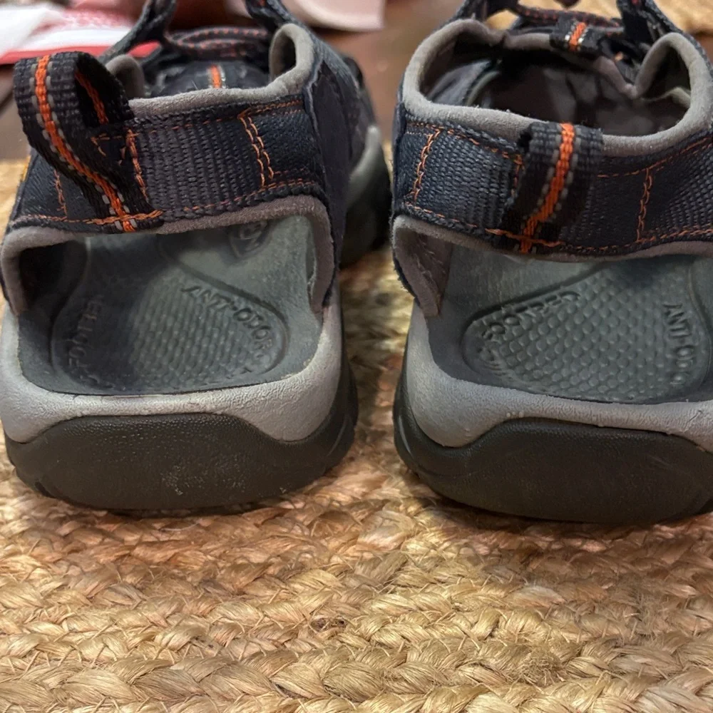 Keen Mens Newport H2 Navy Blue / Gray with Orange Accents Hiking Water Sandals